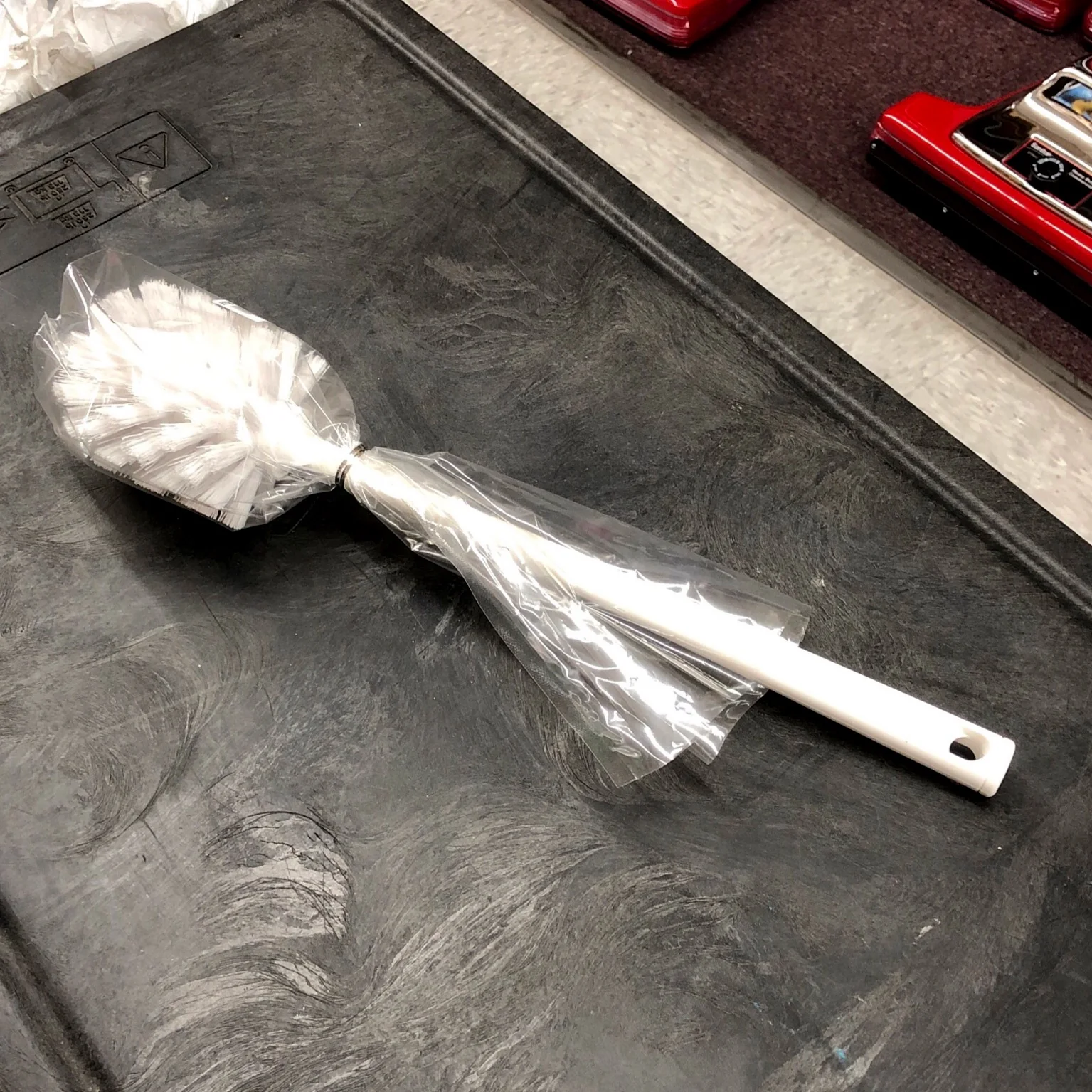 WHITE PLASTIC TOILET BOWL BRUSH - A-Team Window Cleaning