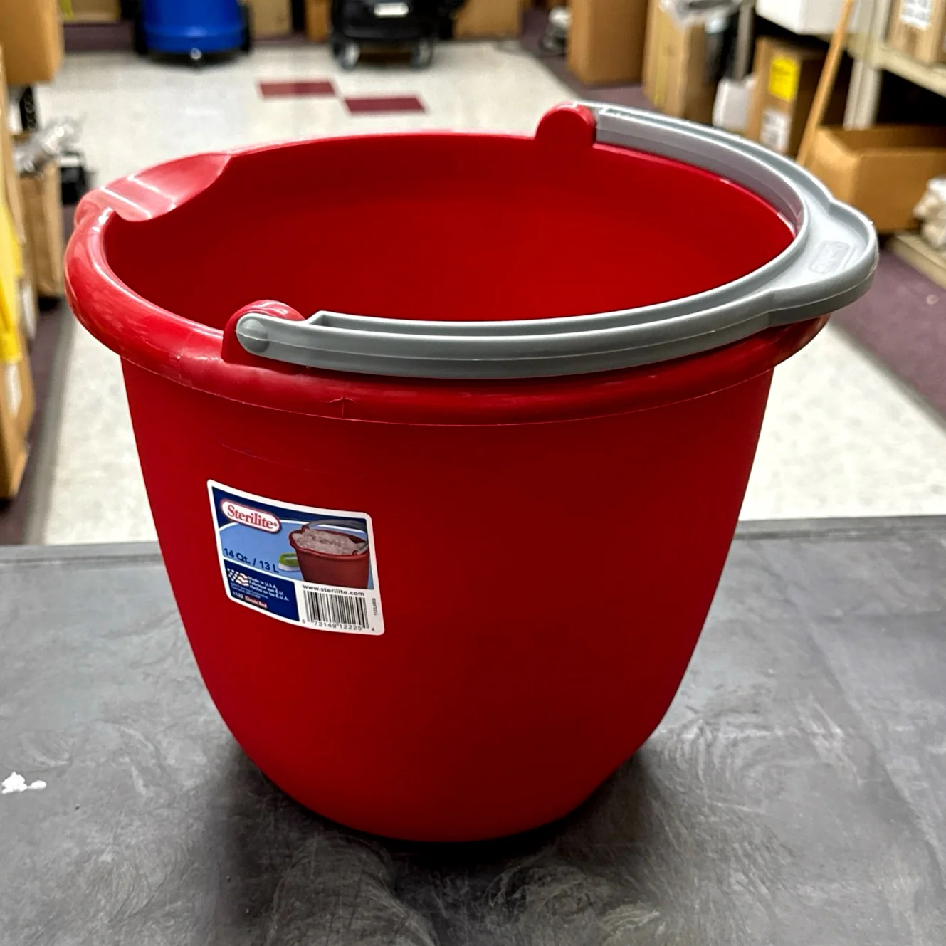 14qt RED PLASTIC BUCKET / PAIL - A-Team Window Cleaning