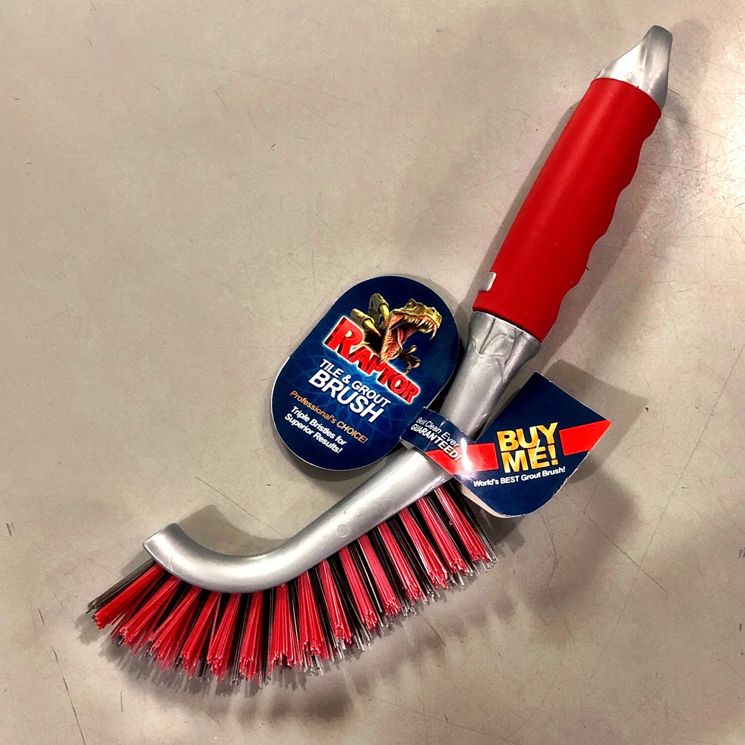 The RAPTOR Tile & Grout Brush - A-Team Window Cleaning