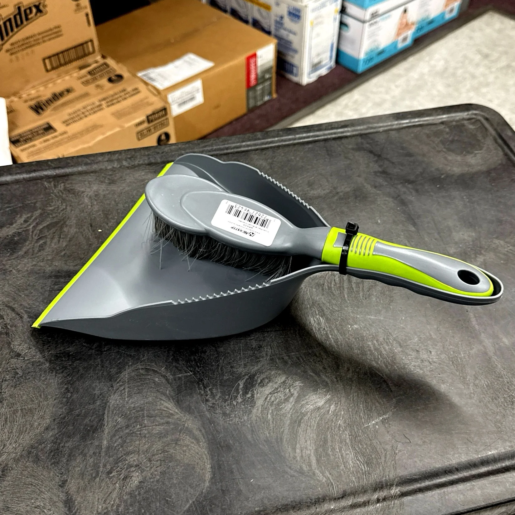 MaxiRough® Brush and Dust Pan Combo - A-Team Window Cleaning