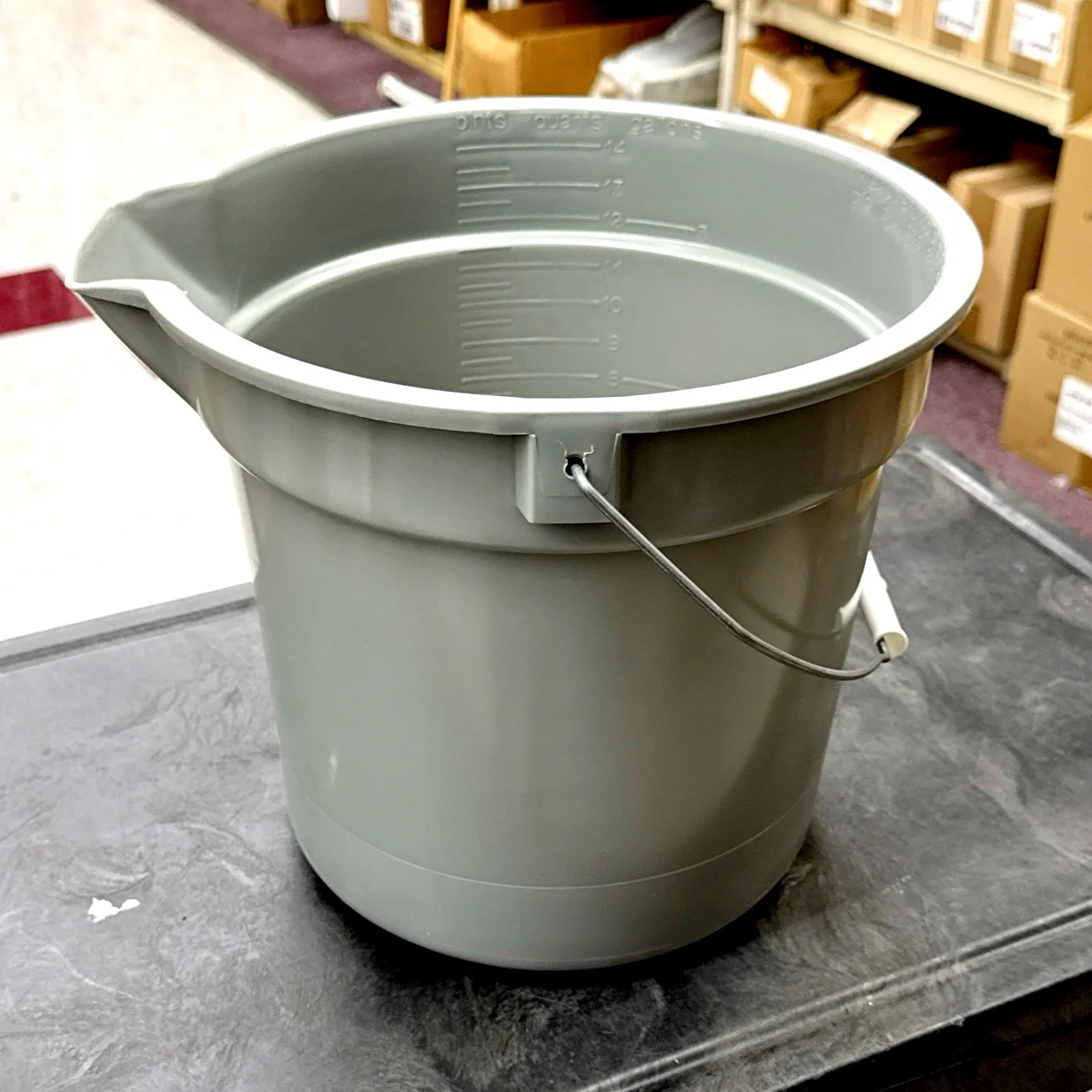 14 QT GRAY PLASTIC BUCKET / PAIL - A-Team Window Cleaning