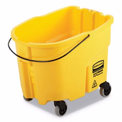 YELLOW RUBBERMAID 7570-88 WaveBrake 2.0 Mop Bucket, 8.75 gal (35 QT) - A-Team Window Cleaning